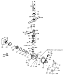 Section Diagram and Parts List for GSD1200G08  General Electric Dishwasher