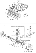 MOTOR - PUMP MECHANISM Diagram and Parts List for GSM603L-03  General Electric Dishwasher
