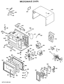 MICROWAVE OVEN Diagram and Parts List for JE69A01  General Electric Microwave