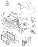 Section Diagram and Parts List for JEM824H01  General Electric Microwave