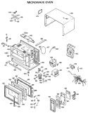 MICROWAVE OVEN Diagram and Parts List for JE69002  General Electric Microwave
