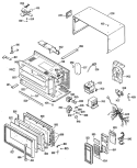 Section Diagram and Parts List for JEM816H01  General Electric Microwave