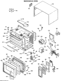 MICROWAVE OVEN Diagram and Parts List for JE1027J01  General Electric Microwave
