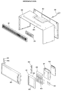 MICROWAVE OVEN Diagram and Parts List for JVM132G01  General Electric Microwave