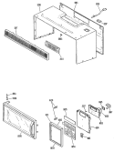 Section Diagram and Parts List for JVM140H01  General Electric Microwave