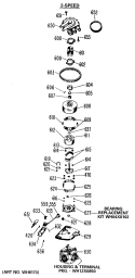 2 - SPEED Diagram and Parts List for WWA8307LAL  General Electric Washer