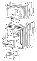 Section Diagram and Parts List for TBX25ZLER  General Electric Refrigerator