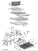 Section Diagram and Parts List for TBX25ZLER  General Electric Refrigerator