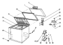 Section Diagram and Parts List for CB5DLC  General Electric Freezer