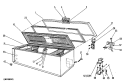Section Diagram and Parts List for CB22DLC  General Electric Freezer
