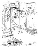 Section Diagram and Parts List for TBF14DKD  General Electric Refrigerator