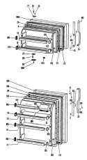 Section Diagram and Parts List for TBF14SKDR  General Electric Refrigerator