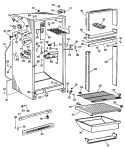 Section Diagram and Parts List for TBF14SKDR  General Electric Refrigerator
