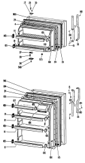 Section Diagram and Parts List for TBF14XKDR  General Electric Refrigerator