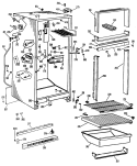 Section Diagram and Parts List for TBF14XKDR  General Electric Refrigerator