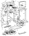 Section Diagram and Parts List for TBF16ZLB  General Electric Refrigerator