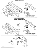 BACKSPLASH ASSEMBLY Diagram and Parts List for WWA8306LBL  General Electric Washer