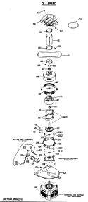 2 - SPEED Diagram and Parts List for WWA8354VNL  General Electric Washer