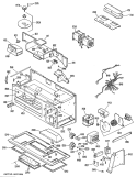 Section Diagram and Parts List for JVM130H01  General Electric Microwave