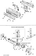 MOTOR - PUMP MECHANISM Diagram and Parts List for GSD990L-03  General Electric Dishwasher