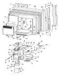 Section Diagram and Parts List for TBX22RLFLWH  General Electric Refrigerator