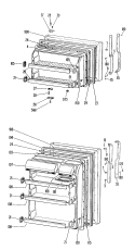 Section Diagram and Parts List for TBF16XKBL  General Electric Refrigerator