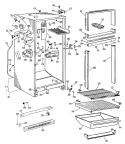 Section Diagram and Parts List for TBF16XKBL  General Electric Refrigerator