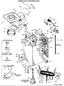 CABINET AND SUSPENSION ASM. Diagram and Parts List for WWA8307LBL  General Electric Washer