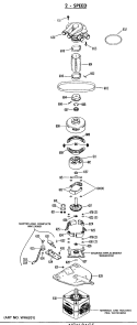 2 - SPEED Diagram and Parts List for WWA8307LBL  General Electric Washer