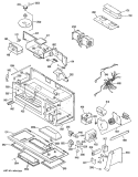 Section Diagram and Parts List for JVM132H01  General Electric Microwave