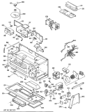 Section Diagram and Parts List for JVM152H01  General Electric Microwave