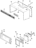 Section Diagram and Parts List for JVM130H02  General Electric Microwave
