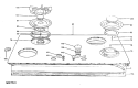 BLOWER Diagram and Parts List for JGP641EM1WG  General Electric Cooktop