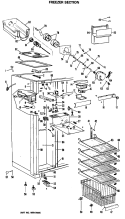 FREEZER SECTION Diagram and Parts List for ZISB42EMC  General Electric Refrigerator