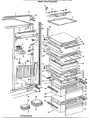 FRESH FOOD SECTION Diagram and Parts List for ZISB42EMC  General Electric Refrigerator
