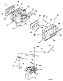Section Diagram and Parts List for JB553GM1  General Electric Range