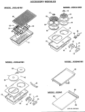 ACCESSORY MODULES Diagram and Parts List for JP673B1N1  General Electric Cooktop
