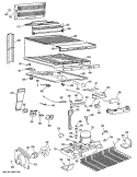 Section Diagram and Parts List for TBX25MLRRAD  General Electric Refrigerator