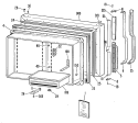 Part Location Diagram of WR77X0528 GE Door INNER FRZ