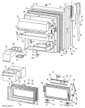 Part Location Diagram of WR38X1454 GE TRIM BRIGHT