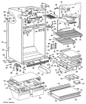 Part Location Diagram of WR17X2711 GE TRAY & INSERT Assembly