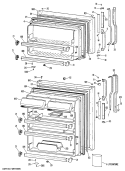 Section Diagram and Parts List for TBX24TLRRAD  General Electric Refrigerator
