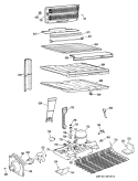 Section Diagram and Parts List for TBX24TLRRAD  General Electric Refrigerator