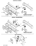 BACKSPLASH ASSEMBLY Diagram and Parts List for WWA8689MAL  General Electric Washer