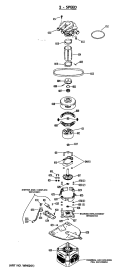 2 - SPEED Diagram and Parts List for WWA9890MAL  General Electric Washer