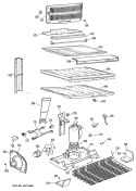 Section Diagram and Parts List for TBX18APBLAD  General Electric Refrigerator