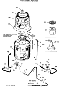 TUB, BASKET & AGITATOR Diagram and Parts List for WWA7826MAL  General Electric Washer