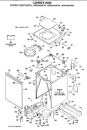 CABINET ASM. Diagram and Parts List for WWC7500FDL  General Electric Washer