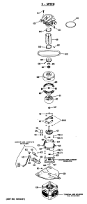 2 - SPEED Diagram and Parts List for WWA8806MAL  General Electric Washer