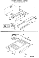 HI / LOW COOKING CENTER Diagram and Parts List for JGHP57GEJD  General Electric Range